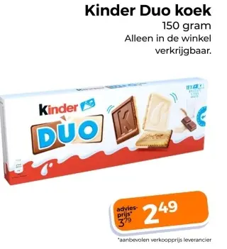 Aanbieding: Kinder Duo koek
