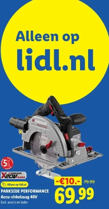 Aanbieding: Accu-cirkelzaag 40V