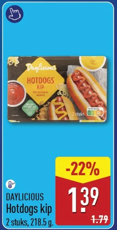 Aanbieding: Hotdogs kip