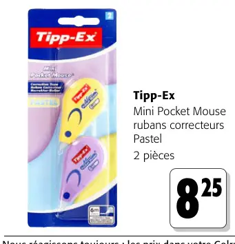 Offre: Mini Pocket Mouse rubans correcteurs Pastel