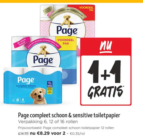 Promotie: Page compleet schoon & sensitive toiletpapier