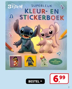 Aanbieding: Stitch Kleur- en Stickerboek