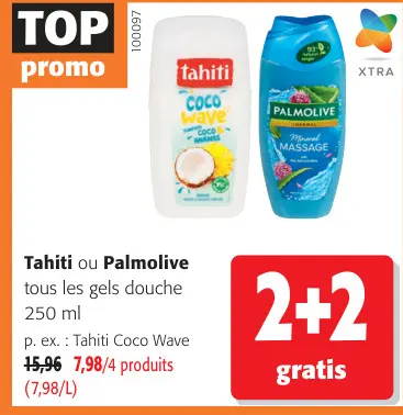 Offre: tous les gels douche