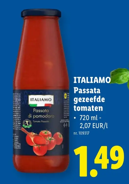 Promotie: Passata gezeefde tomaten