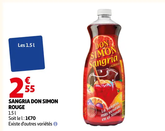 Promotie: Sangria DON SIMON rouge
