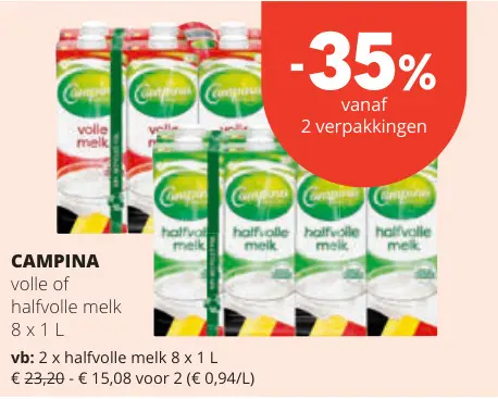 Promotie: Volle of halfvolle melk