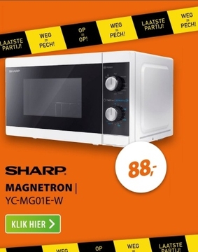 Aanbieding: Sharp YC-MG01E-W Wit