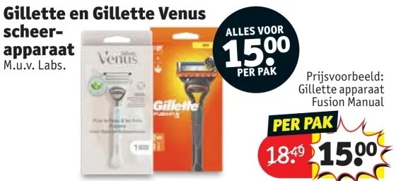 Aanbieding: Gillette en Gillette Venus scheerapparaat