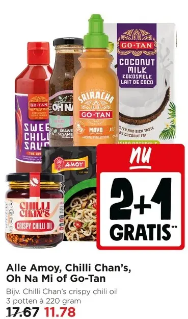 Aanbieding: Alle Amoy, Chilli Chan's, Oh Na Mi of Go-Tan