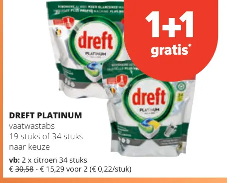 Aanbieding: DREFT PLATINUM vaatwastabs