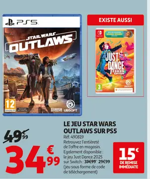 Aanbieding: Le jeu STAR WARS outlaws sur ps5
