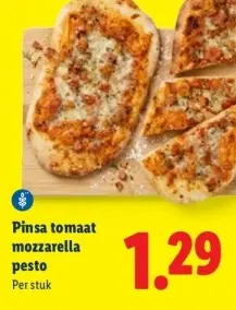 Aanbieding: Pinsa tomaat mozzarella pesto