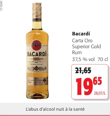 Offre: Carta Oro Superior Gold Rum