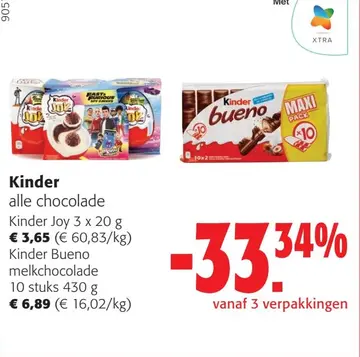 Aanbieding: Kinder alle chocolade
