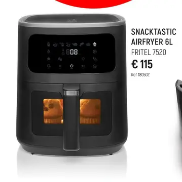 Aanbieding: SNACKTASTIC AIRFRYER 6L FRITEL 7520