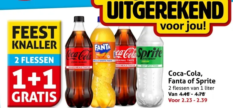 Aanbieding: Coca-Cola, Fanta of Sprite