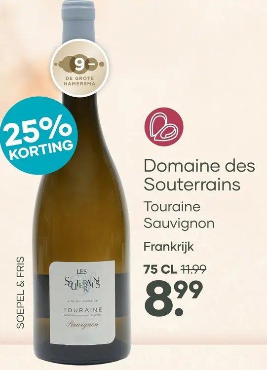 Aanbieding: Domaine des Souterrains Touraine Sauvignon