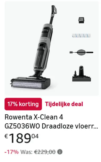 Promotie: X-Clean 4 GZ5036WO Draadloze vloerreiniger