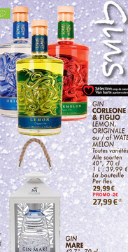 Aanbieding: GIN CORLEONE & FIGLIO LEMON, ORIGINALE ou / o