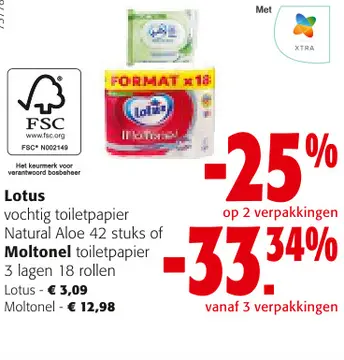 Aanbieding: Lotus vochtig toiletpapier Natural Aloe