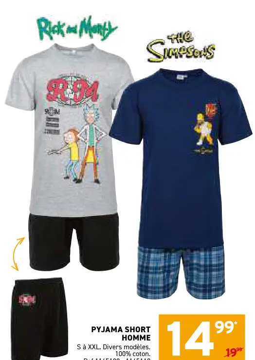 Offre: Pyjama short homme