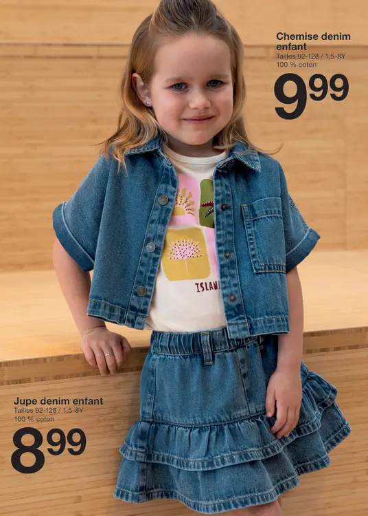 Offre: Chemise denim / jupe denim enfant