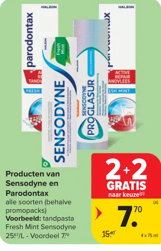 Promotie: tandpasta Fresh Mint Sensodyne
