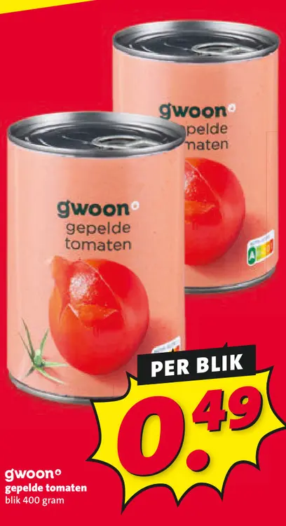 Aanbieding: Gepelde tomaten
