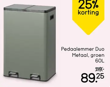 Aanbieding: Pedaalemmer Duo