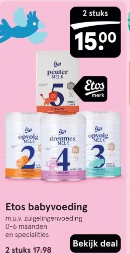 Aanbieding: Etos babyvoeding