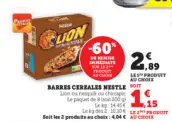 Offre: Barres cereales