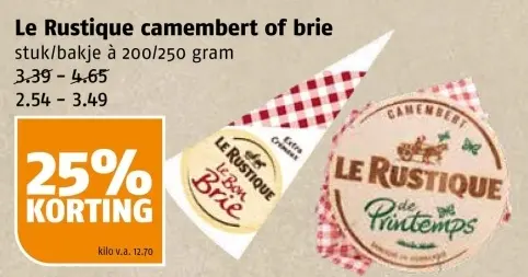 Aanbieding: camembert of brie