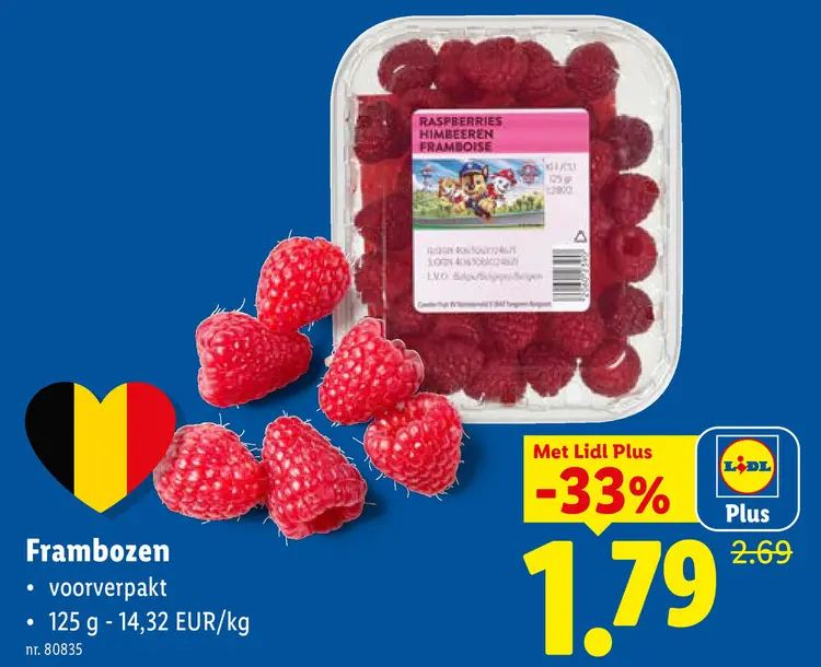 Promotie: Frambozen