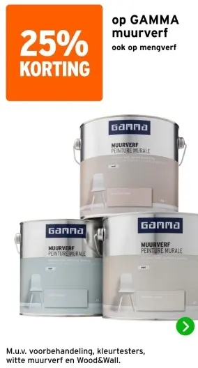 Aanbieding: GAMMA muurverf