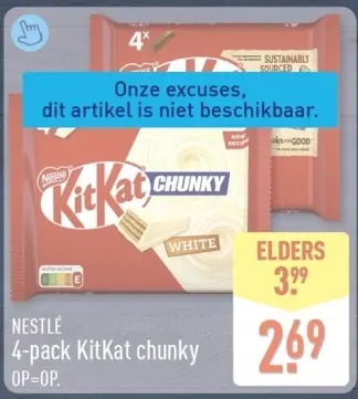 Aanbieding: 4-pack KitKat chunky