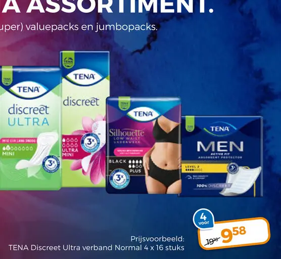 Aanbieding: TENA Discreet Ultra verband Normal
