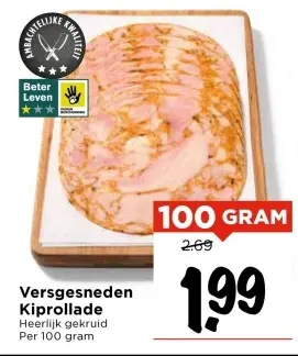 Aanbieding: Versgesneden Kiprollade
