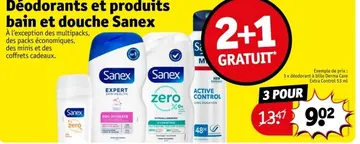 Offre: Déodorants et produits bain et douche Sanex