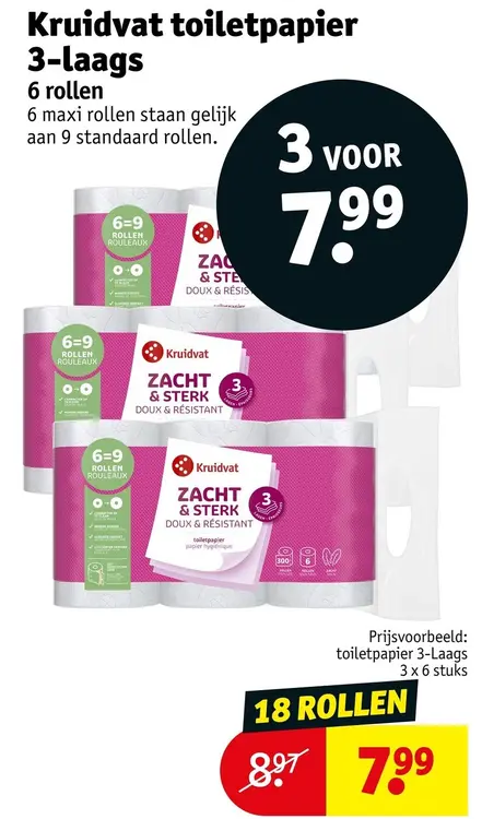 Aanbieding: Toiletpapier 3-laags