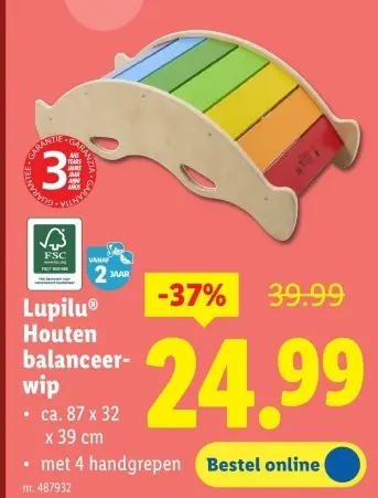 Promotie: Houten balanceer-wip