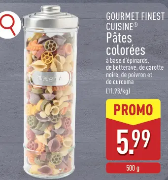 Offre: Pâtes colorées