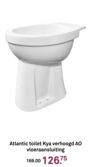 Aanbieding: Atlantic toilet Kya verhoogd AO vloeraansluit