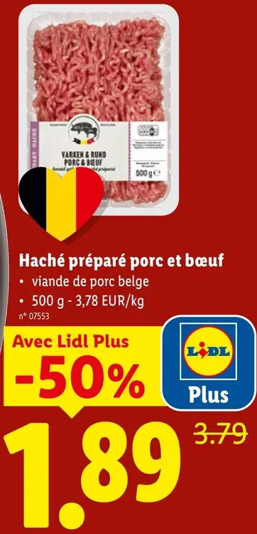 Offre: Haché préparé porc et bœuf