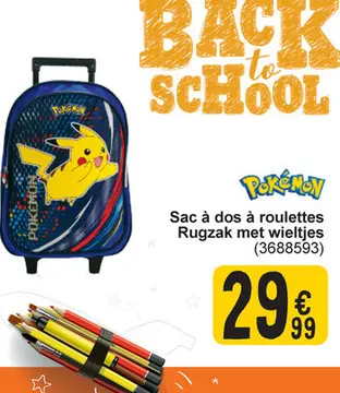 Offre: Sac à dos à roulettes Rugzak met wieltjes