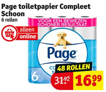 Aanbieding: Page toiletpapier Compleet Schoon