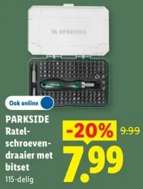 Aanbieding: Ratelschroevendraaier met bitset