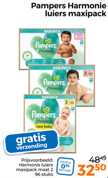 Aanbieding: Pampers Harmonie luiers maxipack