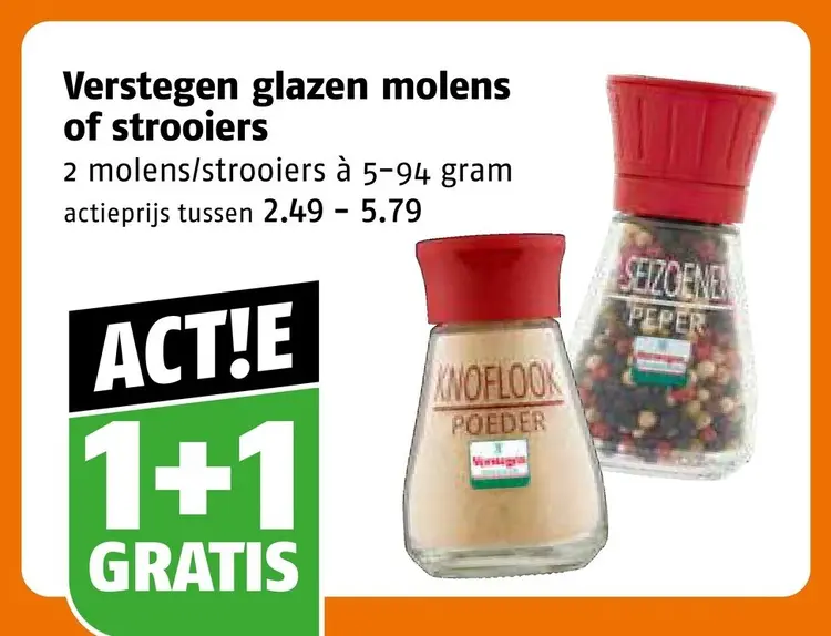Aanbieding: Glazen molens of strooiers