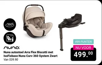 Aanbieding: Nuna autostoel Arra Flex Biscotti met IsoFixb