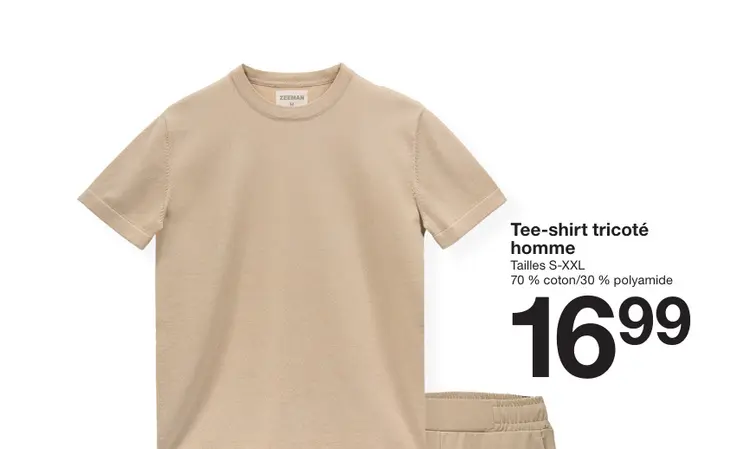 Offre: Tee-shirt tricoté homme